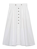 裾スリットフレアロングスカート/GRN