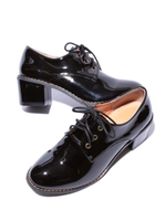 5CMヒールオックスフォードシューズ/ブラウン