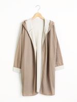 【relaxing line】Wフェイスロングカーディガン/Ｌ／グリーン