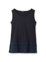 [S]レース切り替えノースリーブ/ネイビー(093)