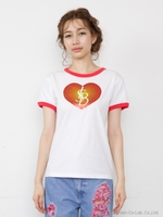 ringer heart tee/ORANGE