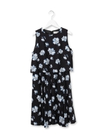 パウダーフラワープリントワンピース/サックス(190)