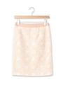 フラワーメッシュレースタイトスカート/ライトオレンジ(466)