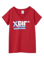 HIDDEN LOGO V-NECK POCKET S/S TEE/レッド