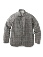 LIMONTAナイロンジャガード中綿入りブルゾン/ダークグレー(213)