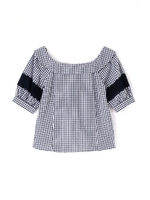 ROLLCOLLAR BACKRIBBON BLOUSE/ホワイト(030)