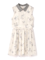 SHEER STRIPE×FLOER ONEPIECE/ホワイト(030)