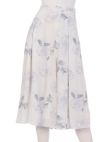 【DUO】 シフォン大花プリーツスカーチョ/アイスブルー