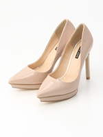 【新色追加】【BABY PURE】ストームポイント美脚パンプス/ブラックエナメル