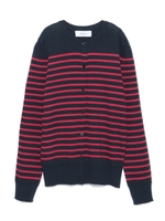 オーガニックボーダーカーディガン/RED