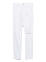 クラッシュスキニーデニムパンツ/WHT