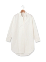 フライフロントロング丈シャツ/ホワイト(001)