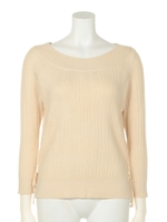 レースアップニットプルオーバー/ネイビー