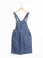 【relaxing line】デニムサロペットスカート/ブルー