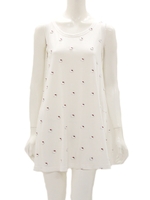 ぷくぷくキティ ロング丈タンク/WH