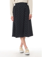 スキスカ ドットミモレスカート/Navy