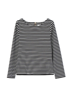 ボーダーカットソープルオーバー/ネイビー(121)