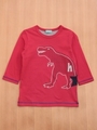 恐竜PT付き7分袖Tシャツ/ネイビー