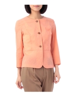 微光沢ストレッチジャケット/ライトオレンジ(066)