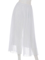 【AUNT MARIE'S】チュールプリーツガウチョパンツ/WHT