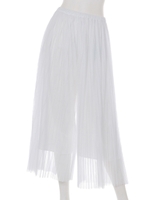 【AUNT MARIE'S】チュールプリーツガウチョパンツ/WHT