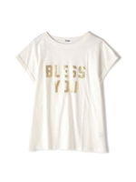 スラブ箔ロゴカットソー/ホワイト(030)