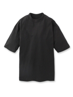 GIZAコットン ビッグシルエットモックネックTシャツ/ホワイト(001)