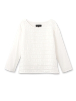 ボーダー刺繍シャツ/ネイビー(493)