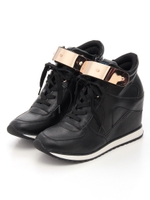 レースアップインヒールスニーカー/ホワイト