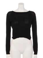 2WAY CROSS KNIT TOP/ホワイト