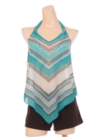 【Pinky&Dianne】V字エスニック4点セット/ブラウン