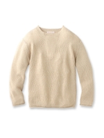 コットンリネン天竺 クルーネックニット/ホワイト(001)