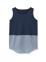 切り替えタックトップ/ホワイト(001)