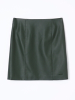 FAUX LETHER SKIRT/ブラック