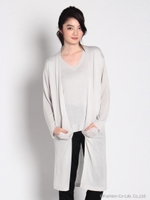 ロングカーデアンサンブル/ホワイト