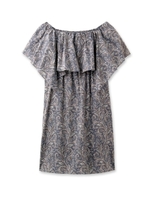 プリントラッフルワンピース/ネイビー系(194)