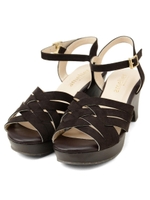 編込みサンダル/キャメル