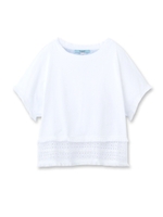 TSUNODA 異素材ミックスプルオーバー/ホワイト系(002)