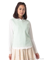 シャツ+ベストset/ミント