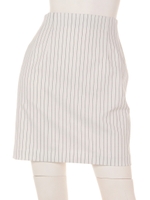 ストライプ柄タイトスカート/グレー