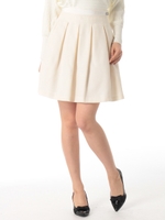 タックフレアースカート/ベージュ