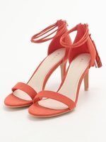 タッセルバックジップサンダル/ORANGE