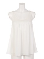 フロントギャザートップス/ベビーピンク