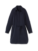 ロイドクロスエアリーロングシャツ/ブルー系(095)