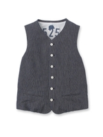 10OZストライプデニムベスト/ブルー系(394)