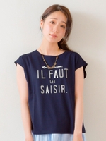 IL FAUT フレンチ袖Tシャツ/オフ