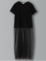 SS チュールドッキングワンピース/オフホワイト