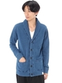 【AZUL by moussy】インディゴ裏毛ショールカーデ/NVY