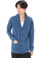 【AZUL by moussy】インディゴ裏毛ショールカーデ/NVY