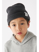 【KIDS】裏編みウォッシュニットCAP/L/BLK